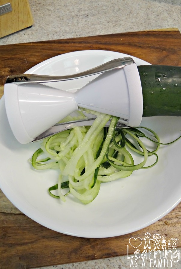 Cucumber Noodles Recipe! A Fun Way To Eat Vegetables! - Learning As A Family