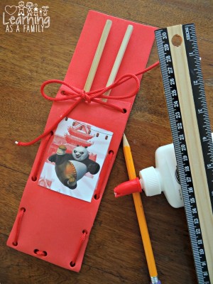 Kung Fu Panda Chopstick Pouch Craft! - Learning As A Family